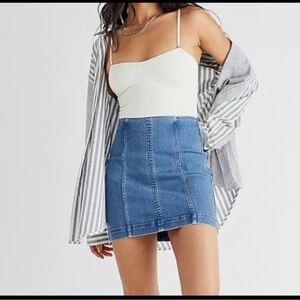 FREE PEOPLE Modern Femme Denim Mini Size 8